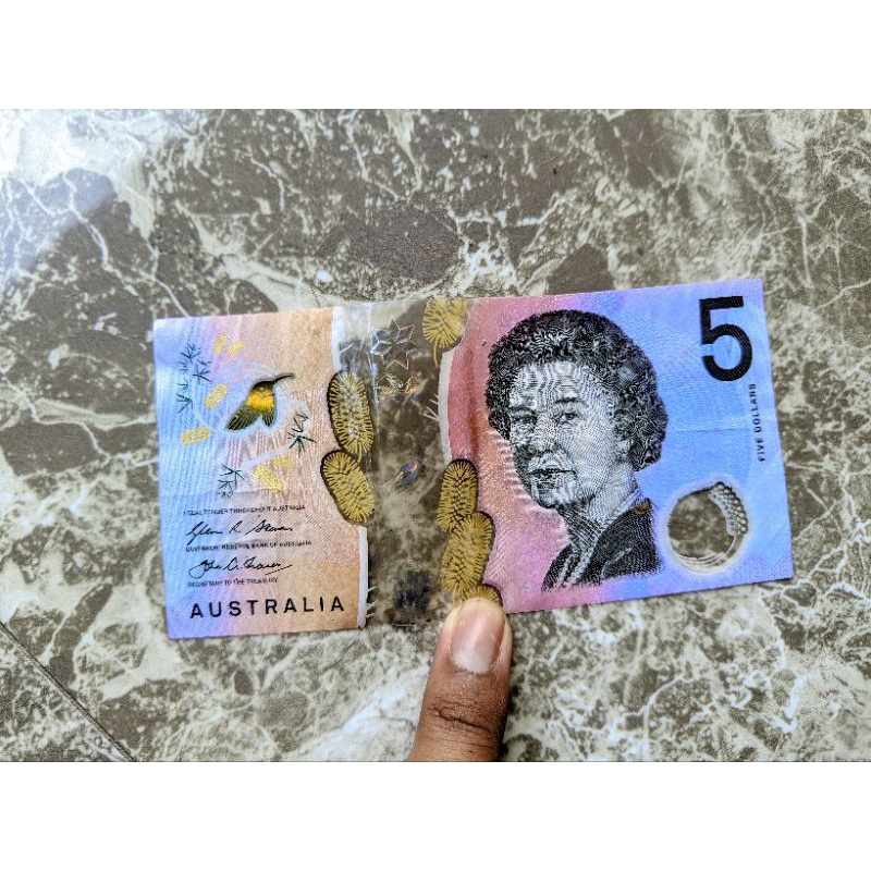 Mata Uang 5 Dollar Australia Asli 100%
