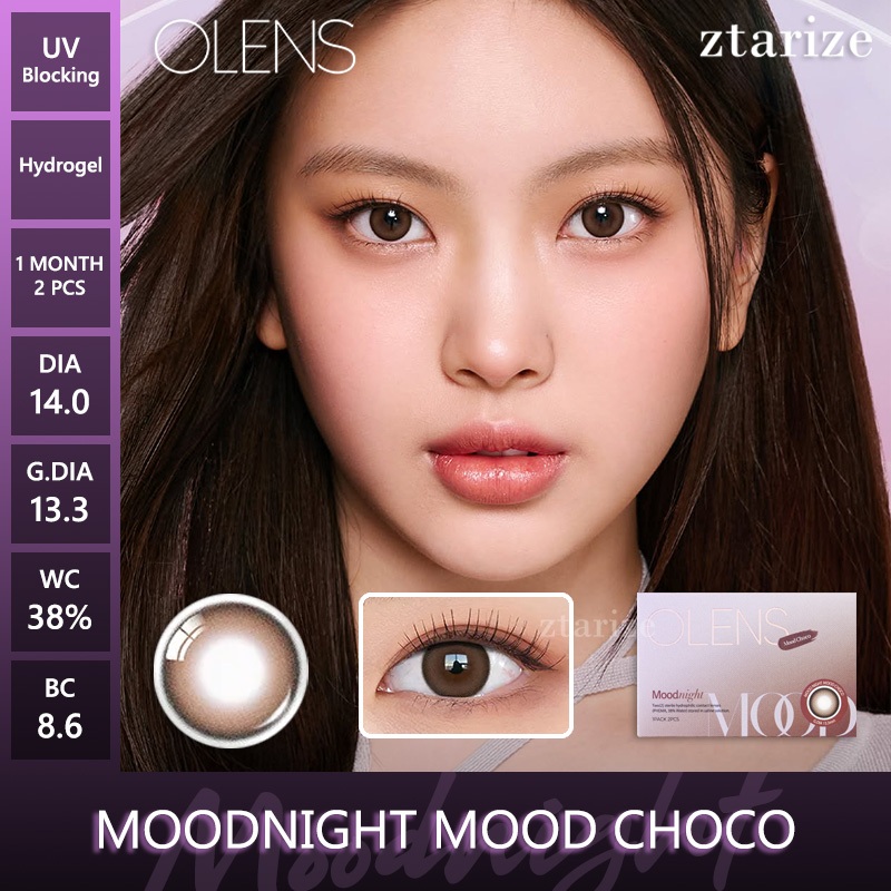 ztarize - Ready Stock - OLENS Moodnight Mood Choco 1 Month Soft Contact Lens 1 Pair - OLENS x NEW JE