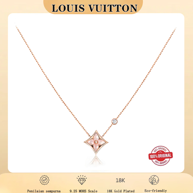 kalung wanita kalung emas New LOUIS VUITTON original 18K gold gelang lv bangle emas asli 100% ori wa