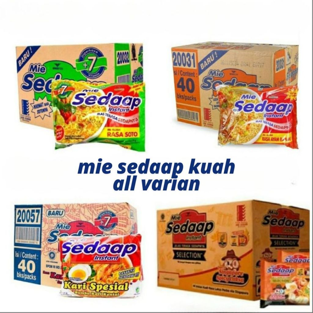 

MIE SEDAAP KUAH ALL VARIAN || PER 10PCS