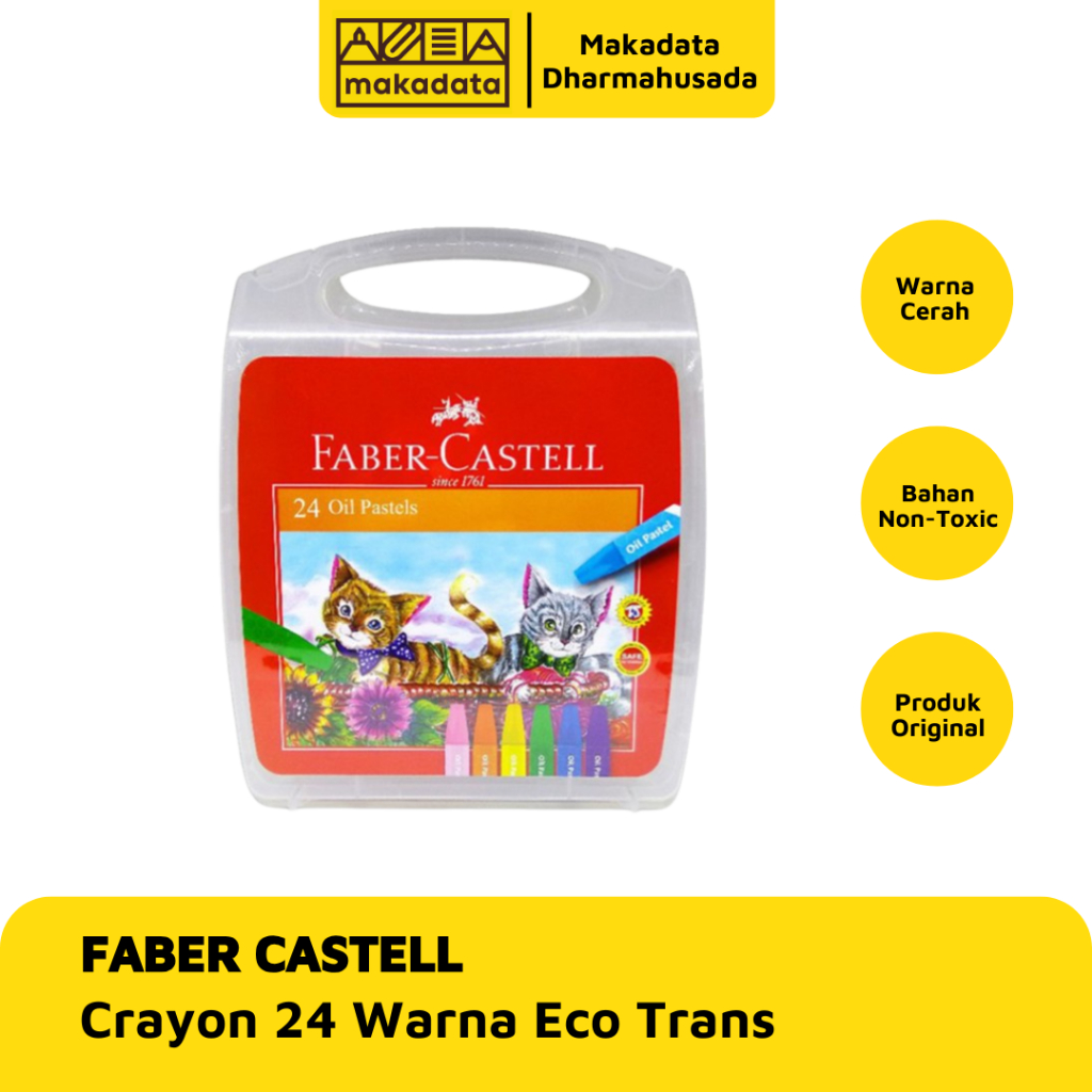 

CRAYON OIL PASTEL FABER CASTELL 24 WARNA ECO TRANS MURAH