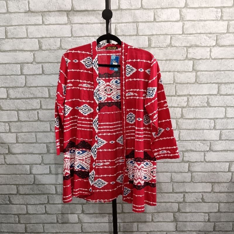 Cardigan blazer batik wanita | Cardigan modern kekinian