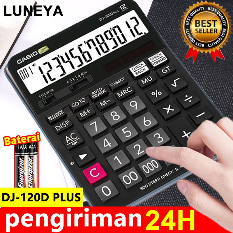 

Desktop Calculator CASIO MJ 120D PLUS/Casio DJ-120D PLUS Kalkulator kerja Calculator Kalkulator Correct Calculator Desktop Correct Series Calculator 12 Digits