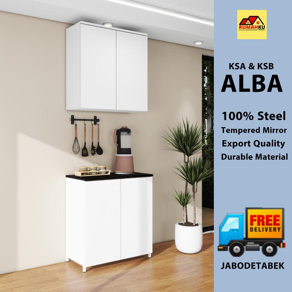 KITCHEN SET BESI - LEMARI PIRING BESI - KITCHEN SET ATAS - KITCHEN SET BAWAH - KSA/KSB ALBA/ERLINE/W