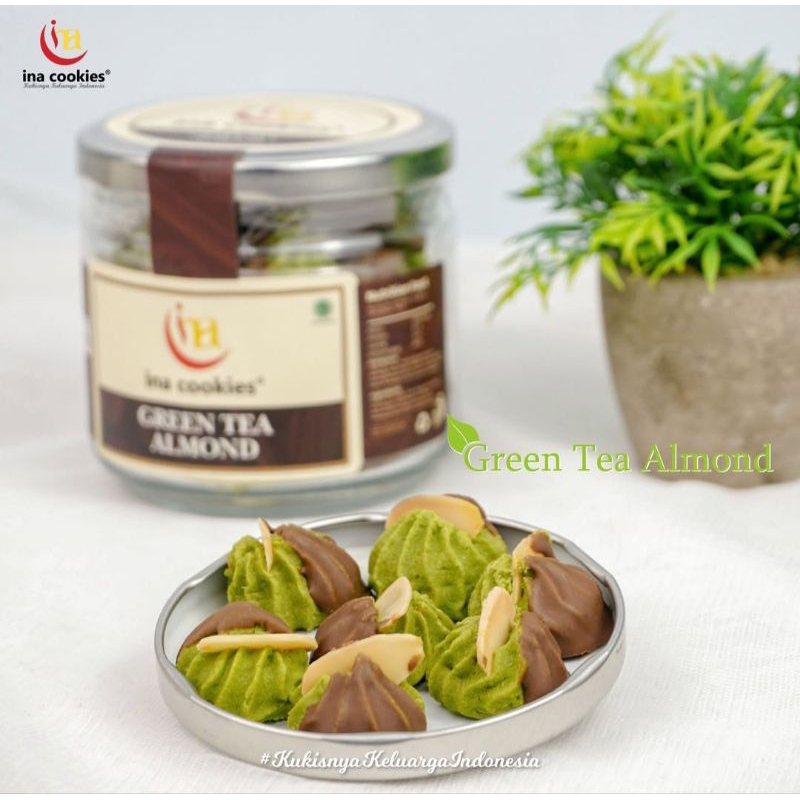 

inacookiesmalang VARIANT JAR Cookies Greentea almond