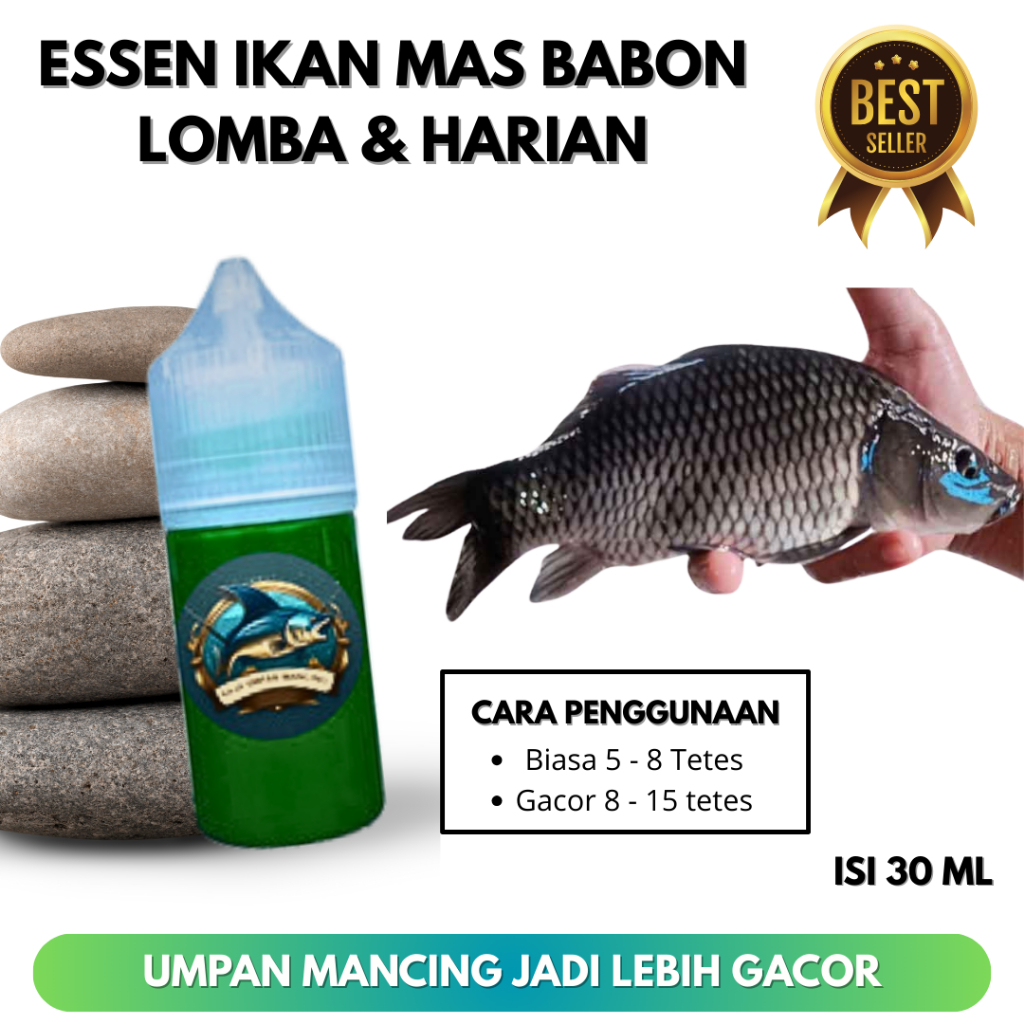 Essen Ikan Mas Super Gacor Aroma Pandan Sereh Melon Paling Ampuh, Essen Ikan Mas Babon, Essen Ikan M