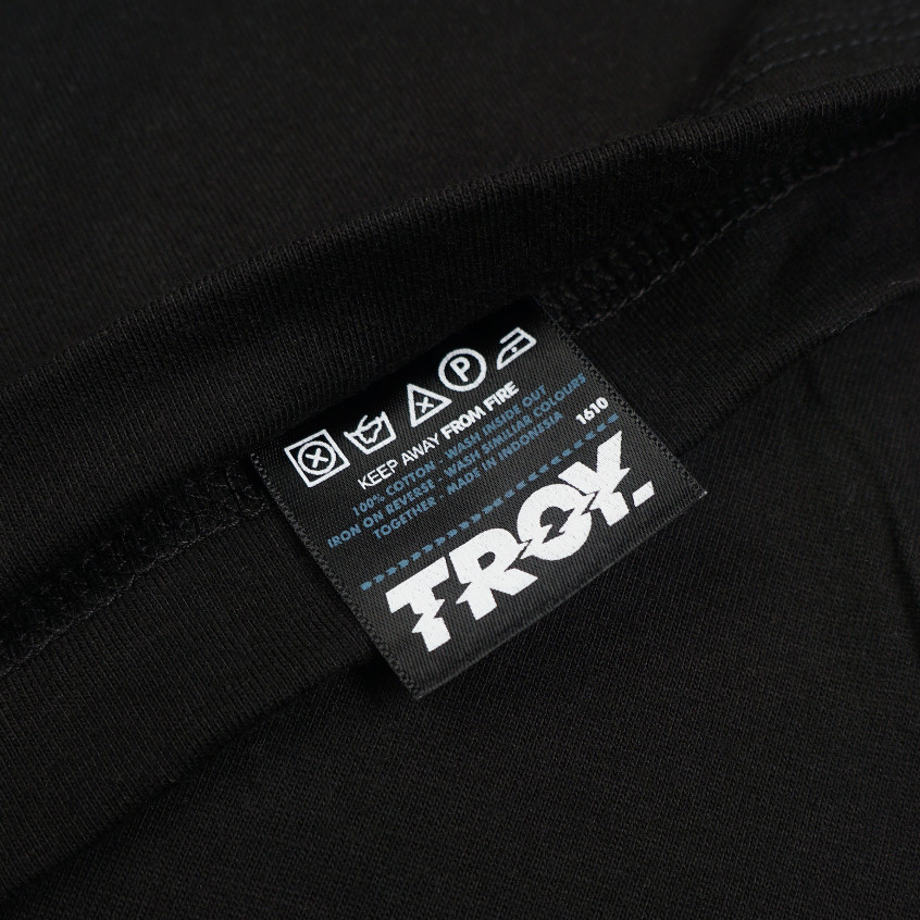 Troy Company Neck Strip Tshirt Black Hydrargyrum - Kaos Lengan Pendek Kaos Hitam KST 3078-3W2B