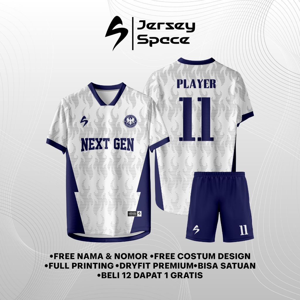 JS48 - JERSEY CUSTOM FUTSAL SEPAKBOLA VOLI FREE DESIGN LOGO SPONSOR