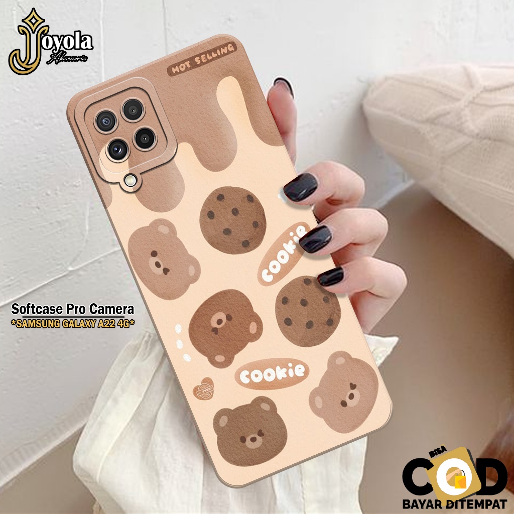JOYOLA Case Samsung Galaxy A22 4G - Fashion Case Kartun - Softcase Samsung Galaxy A22 4G - Pro Camer
