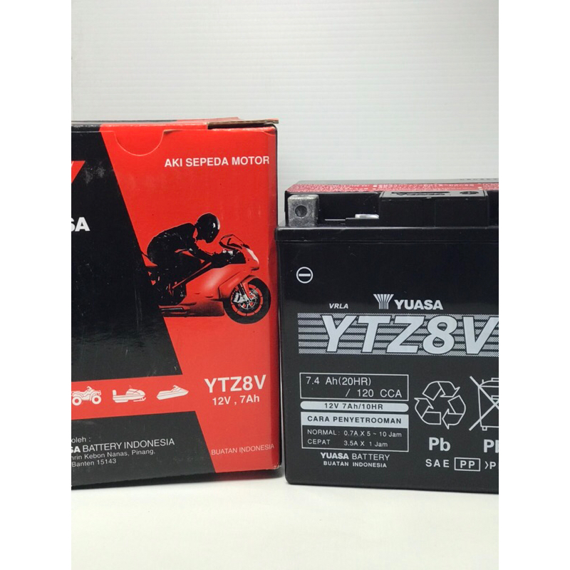 AKI YUASA YTZ8V 12V 7,4Ah Yamaha R25, CBR150, CBR250, Vespa LX150 dll