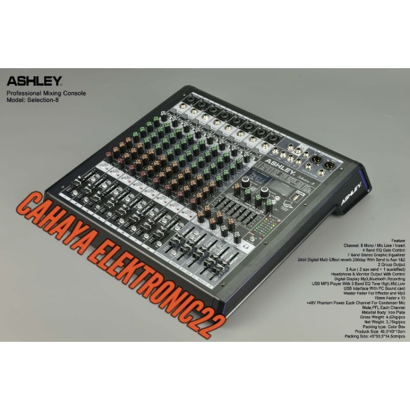 Mixer Ashley Selection8 / Selection 8 Original USB-Bluetooth Original