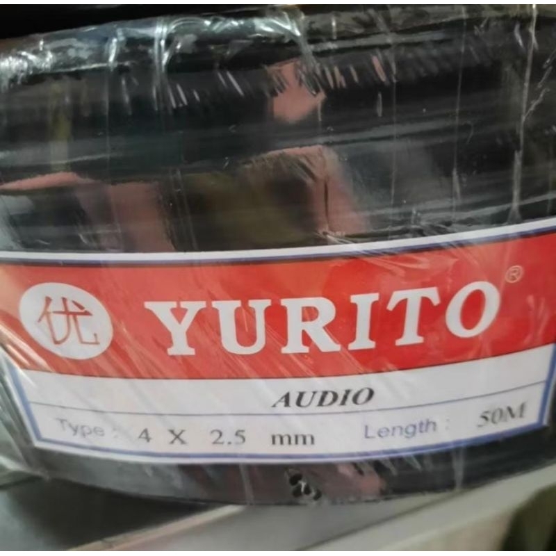 kabel speaker 4x2.5 mm merk yurito original kabel 4x2.5 panjang 50 meter