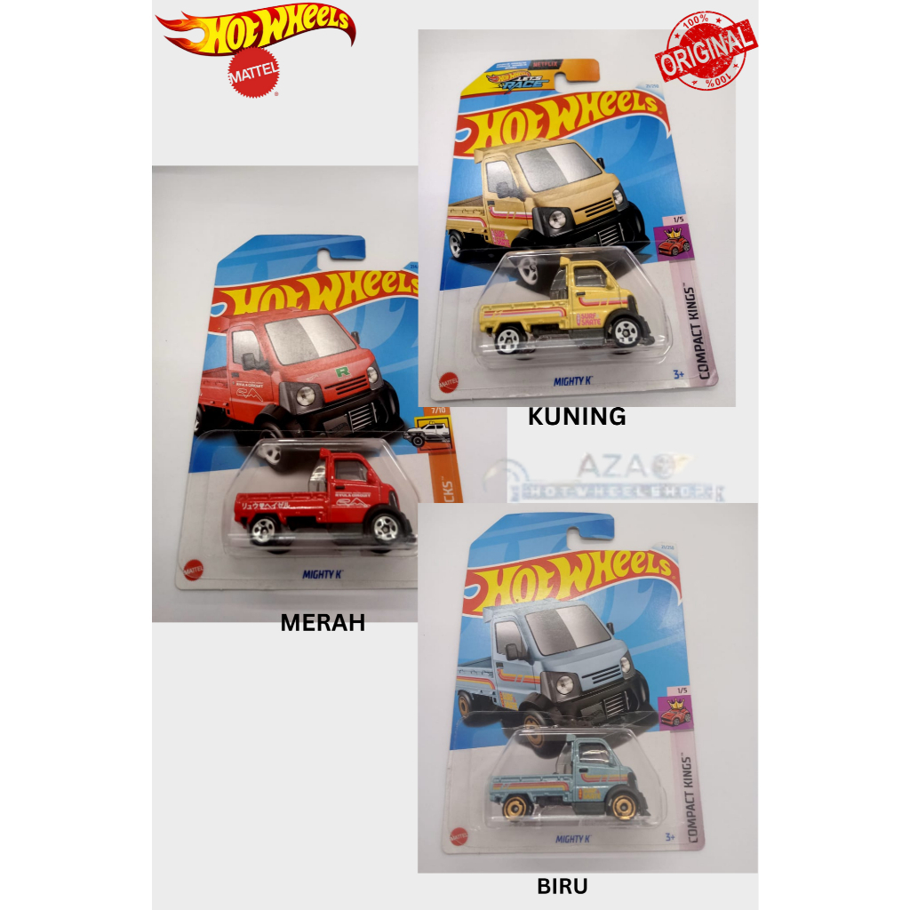 MIGHTY K Biru MERAH KUNING A24 Pickup Pick Up | Diecast Terbaru Lot A G 2024 M 2023 Hot Wheels HW Ho