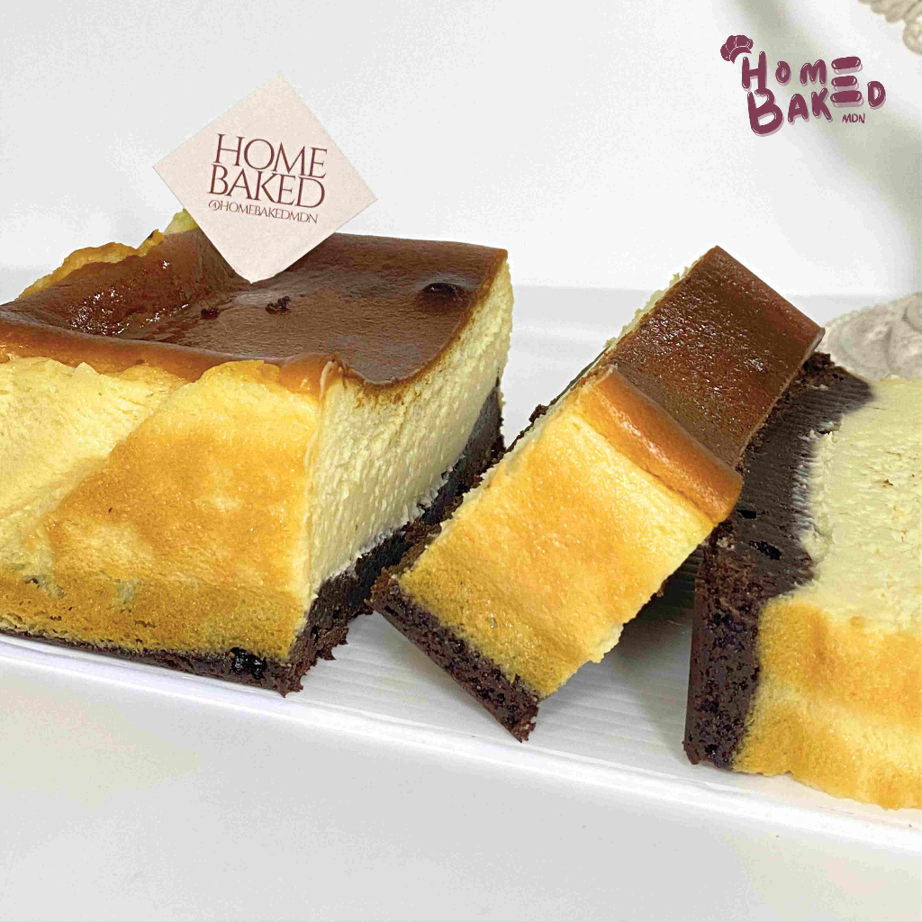 

Brownies Burnt Cheesecake | Coklat | Keju