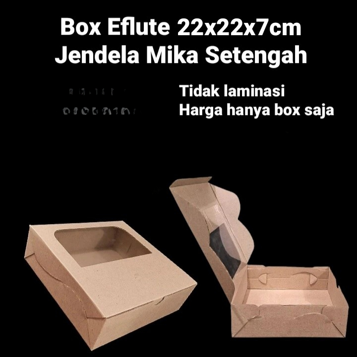 

Box Elfute Model Jendela Mika Setengah Non Laminasi 22x22x7cm