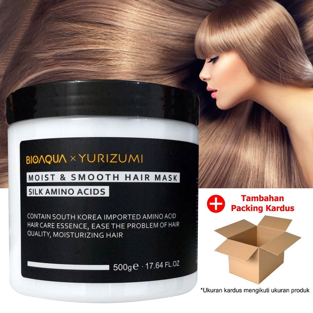 Yurizumi Bioaqua Hairmask Smoothing Keratin BPOM Masker Rambut Treatment Pelurus Rambut Tanpa Catok