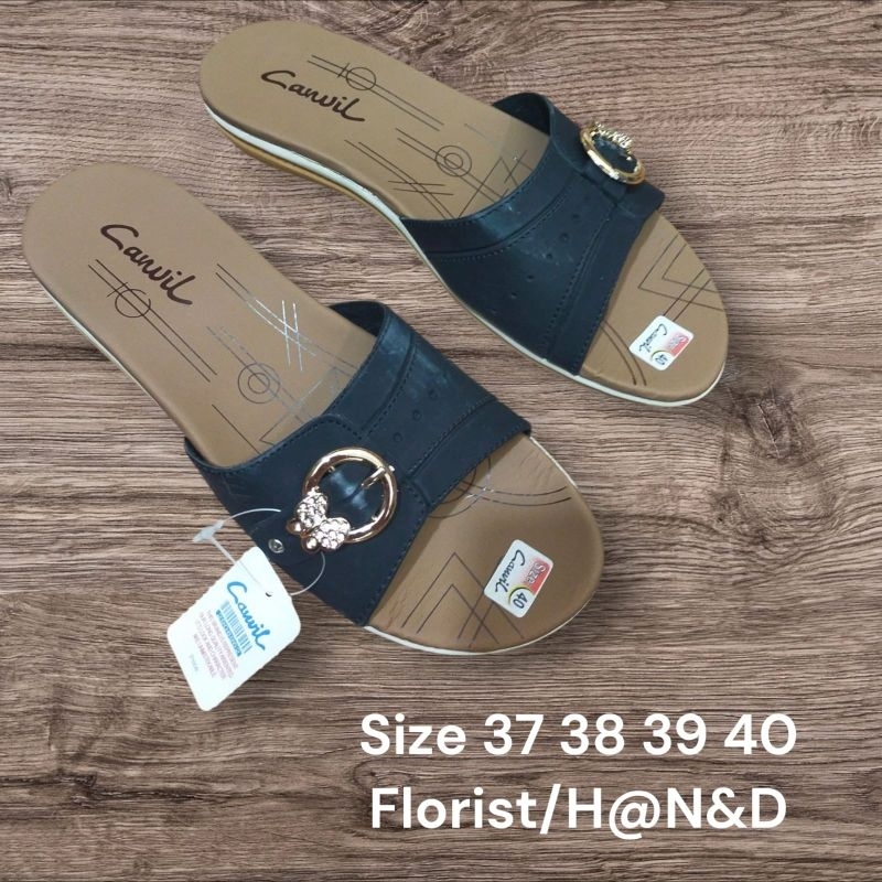 Sandal Carvil Wanita by Florist Sandal Carvil Trepes Model Selop bahan Kulit Sintesis