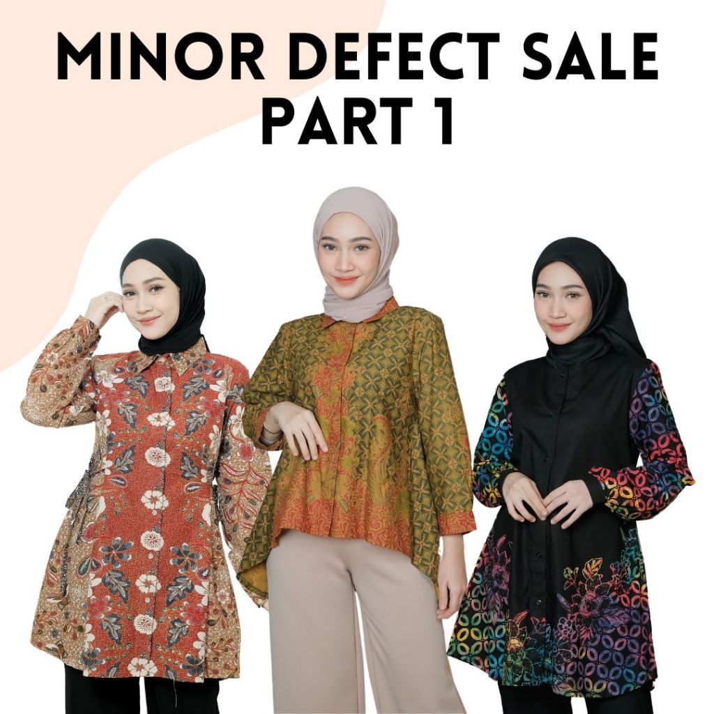 Minor Defect Sale - Audry Batik - Blouse Tunik Batik Kantor Wanita Modern PART 1