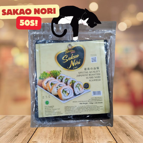SAKAO NORI 50 LEMBAR/ NORI 50 SHEET/HALAL/SUSHI NORI 50 SHEET/KIMBAB