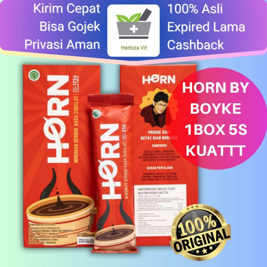 

Minuman Coklat HORN by dr. Boyke 1 Box isi 5 sachet