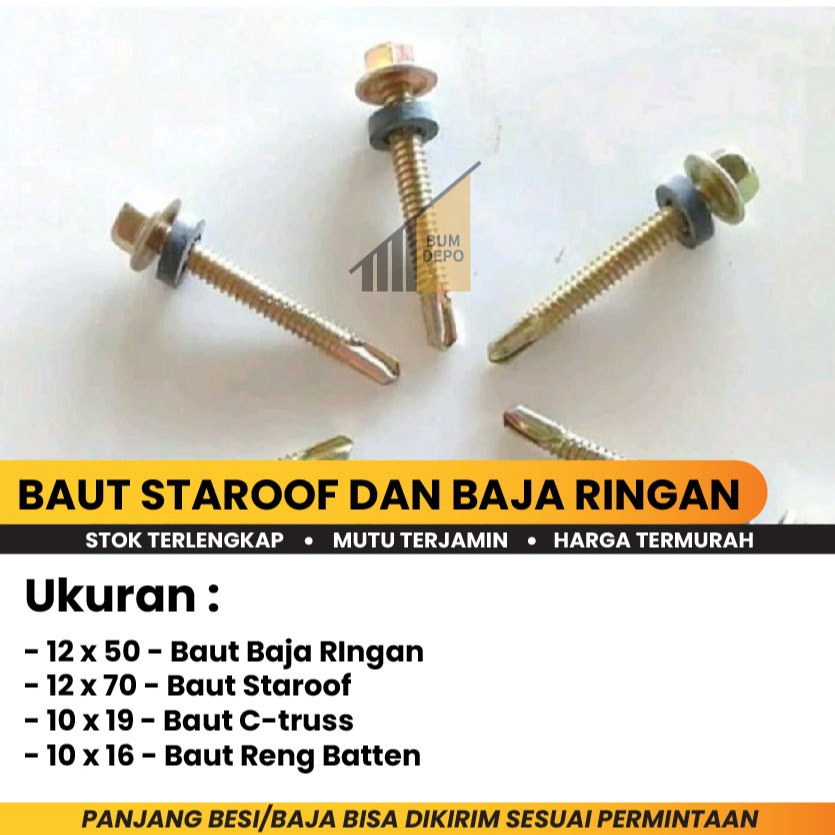 BAUT STAROOF DAN BAUT BAJA RINGAN UNTUK ATAP