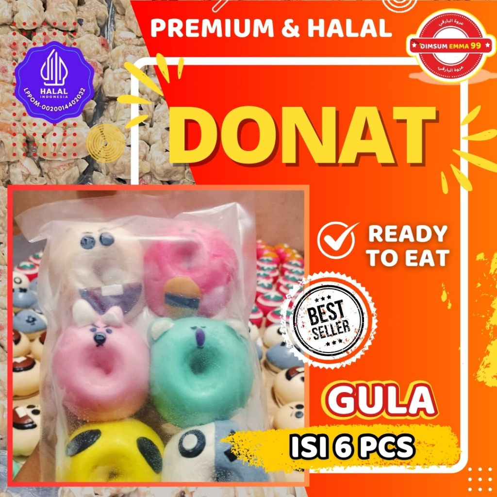 

Donat gula Karakter isi 6 pcs premium