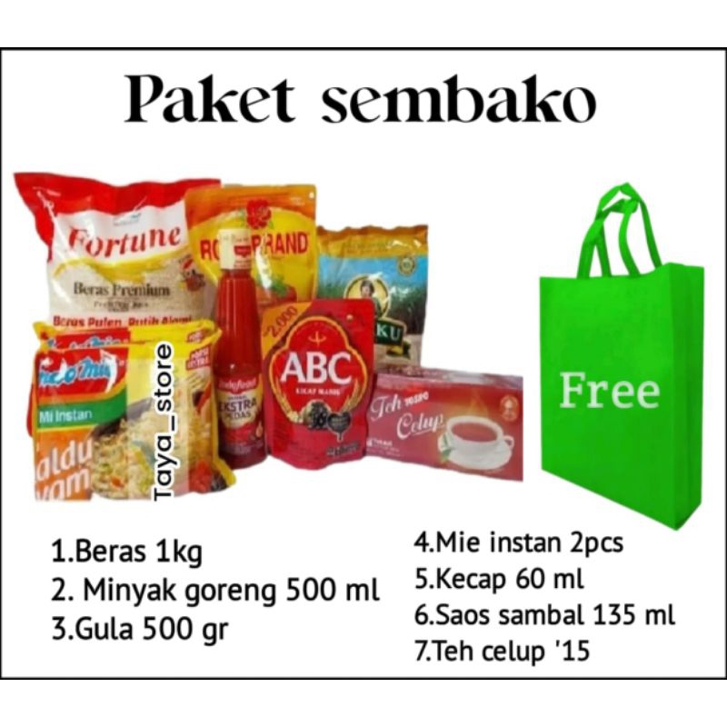 

Paket Sembako (Free Godie Bag)