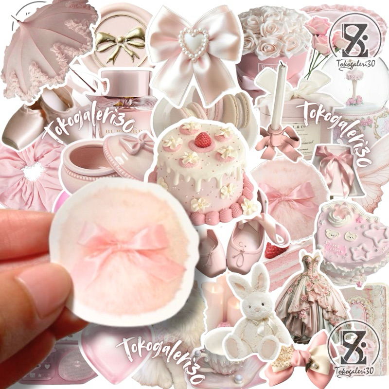 

50 PCS STIKER COQUETEE PINK MURAH STIKER AESTHETIC SUDAH CUTTING ANTI AIR COCOK UNTUK TUMBRL CASING LAPTOP DLL