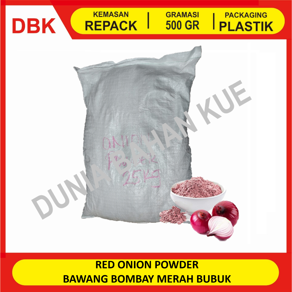 

BAWANG BOMBAY MERAH BUBUK - REPACK 500 GR / RED ONION POWDER / BAWANG BOMBAI BUBUK