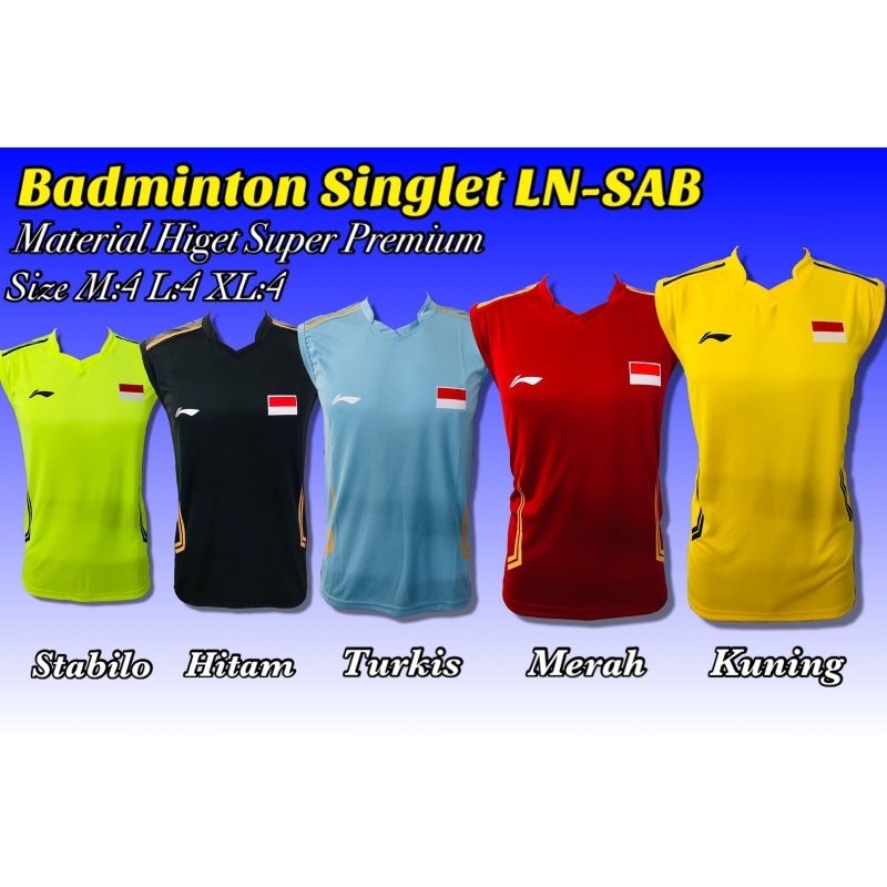Baju Badminton Singlet kaos badminton kaos olahraga baju olahraga