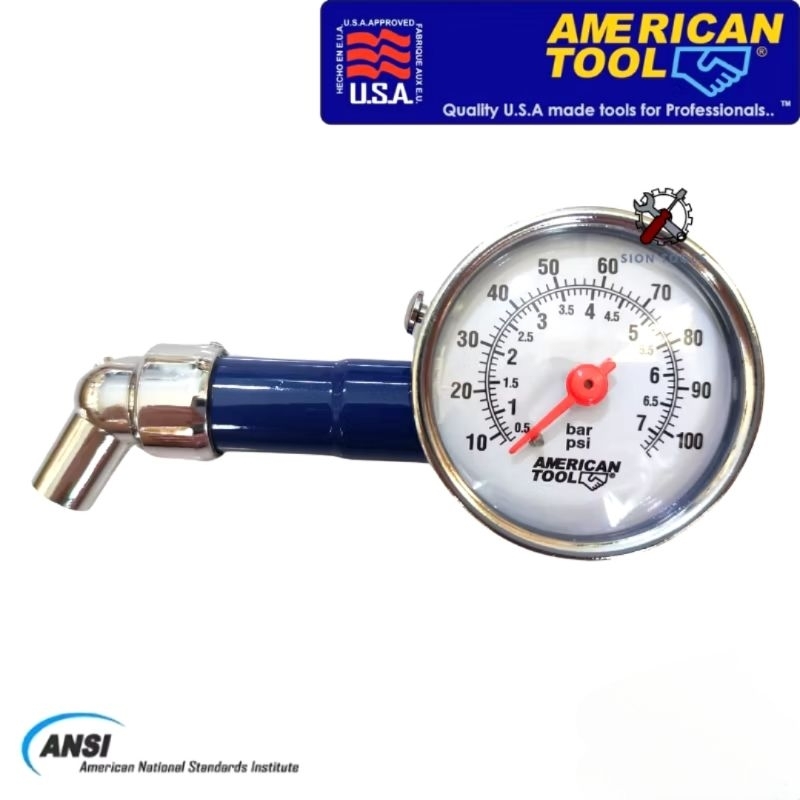 AMERICAN TOOL ALAT PENGUKUR TEKANAN ANGIN BAN DIAL TYPE SHOCK PROOF