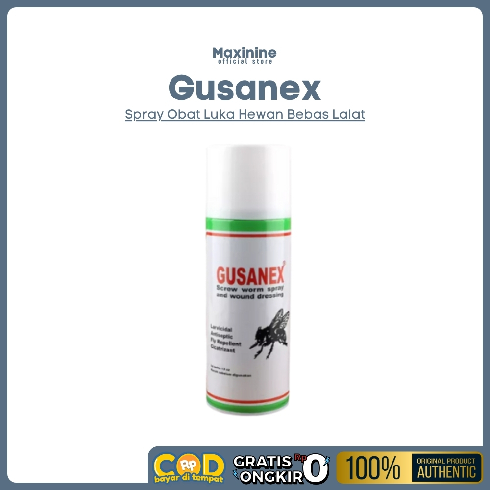 GUSANEX Spray Obat Luka Anjing / Obat Luka Terbuka Anjing | maxinine