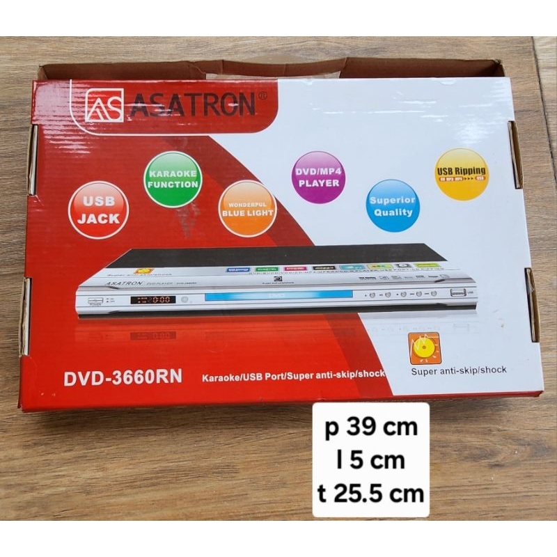 Asatron DVD 3660 RN Alat Pemutar DVD MP4 Player CD MP3 Karaoke
