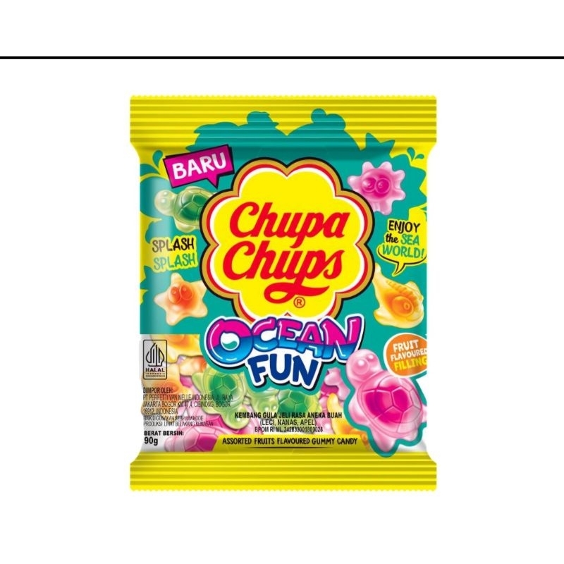 

Chupa Chups Oceaan Fun 90g - Permen Jeli Rasa Aneka Buah
