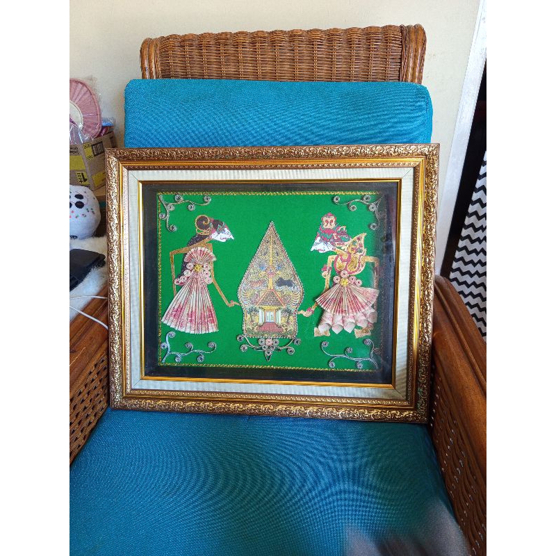 hiasan uang gambar wayang/hiasan dinding wayang