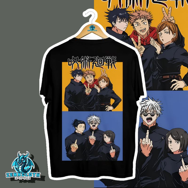 KAOS SABLON GOJO SATORU TSHIRT ANIME JUJUTSU KAISEN / BAJU SUKUNA YUJI MEGUMI / ZENN CLOTHING