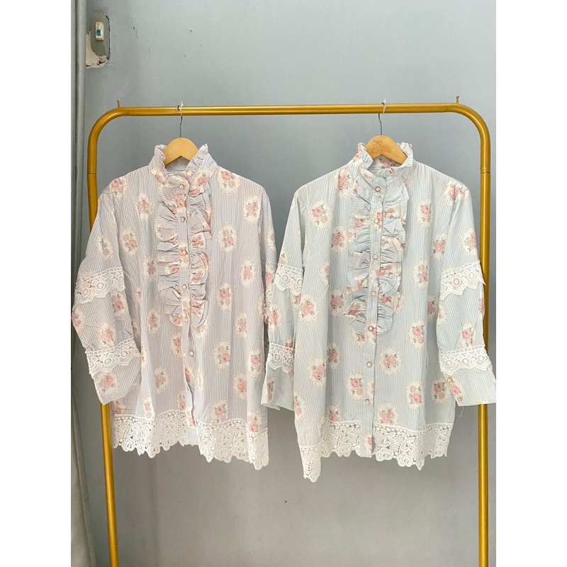 Kemeja ruffle meijiewang