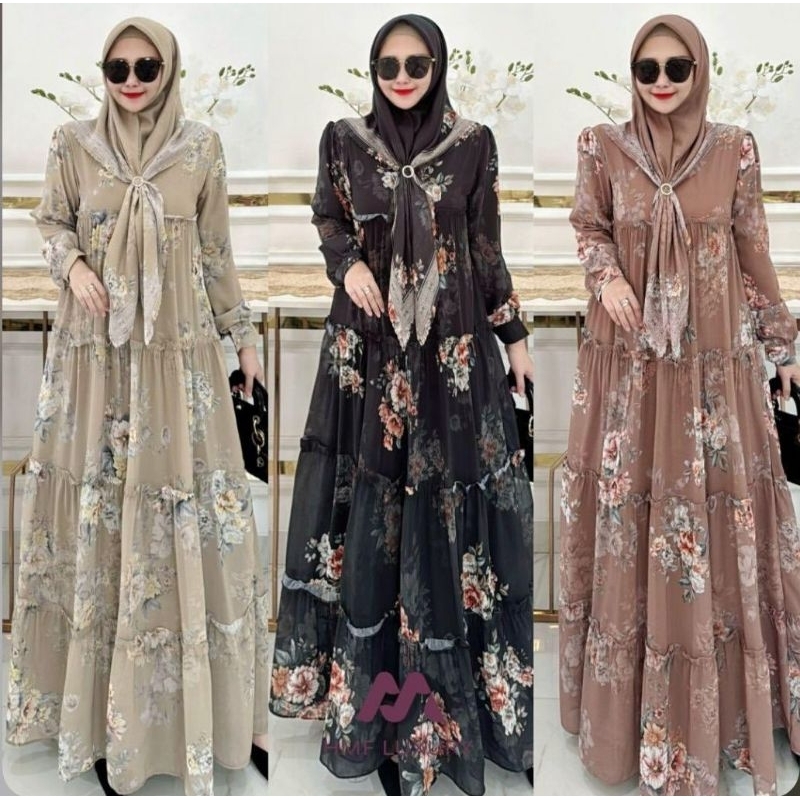 C567 Gamis HMF wanita terbaru