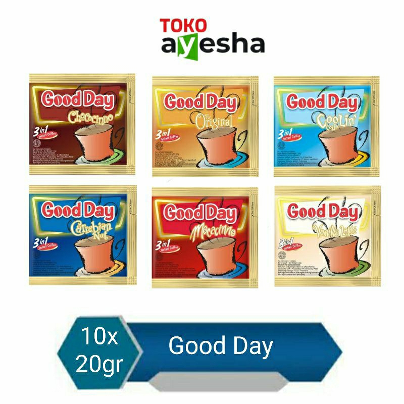

Good Day Kopi Instan 3 in 1 20gr - 1 Renceng isi 10 Sch