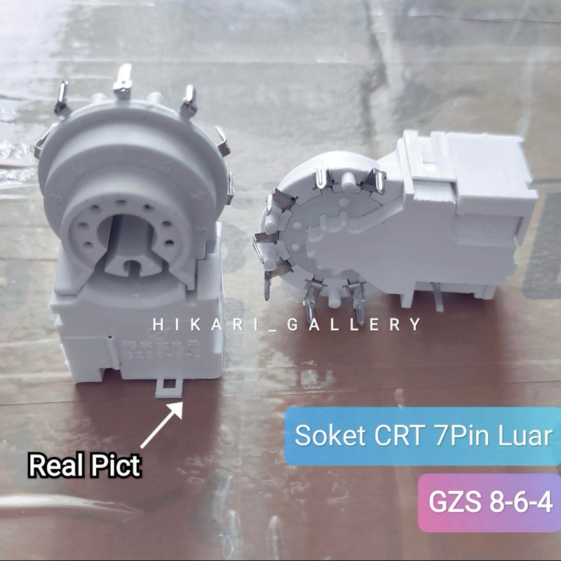 Soket CRT 7Pin LUAR GZS 8-6-4 / Soket CRT 7 Pin Luar GZS 864 / Soket CRT 7 Pin GZS 8-6-4 Bagus