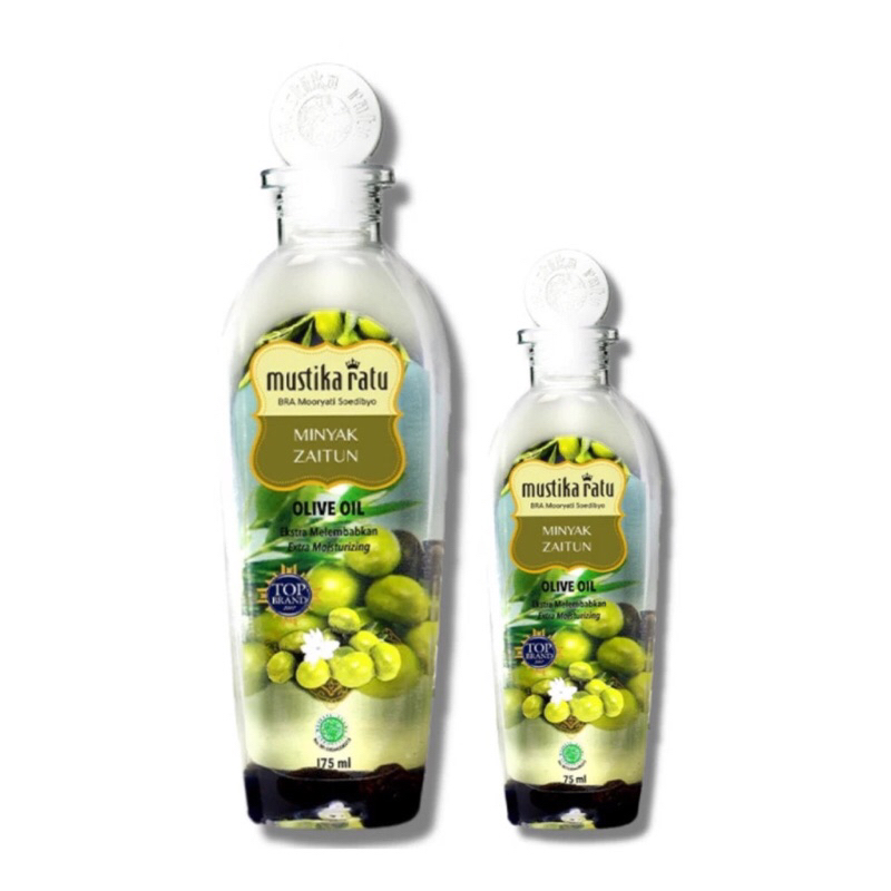 MUSTIKA RATU - MINYAK ZAITUN -  Mustika Ratu Olive Oil 75ML  175ML melembabkan badan tubuh kulit ram
