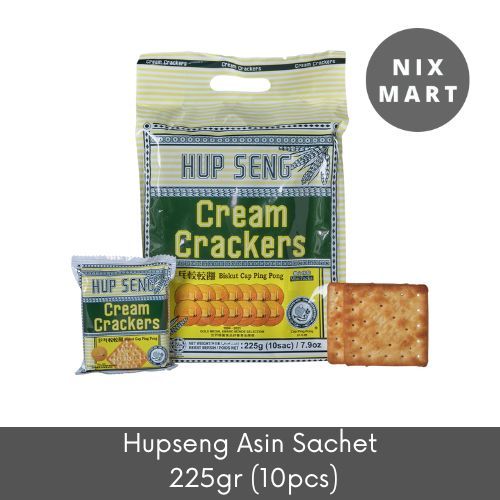 

Hup Seng Cream Cracker / Hup Seng Asin Sachet isi 10 Bungkus - Berat 225gr