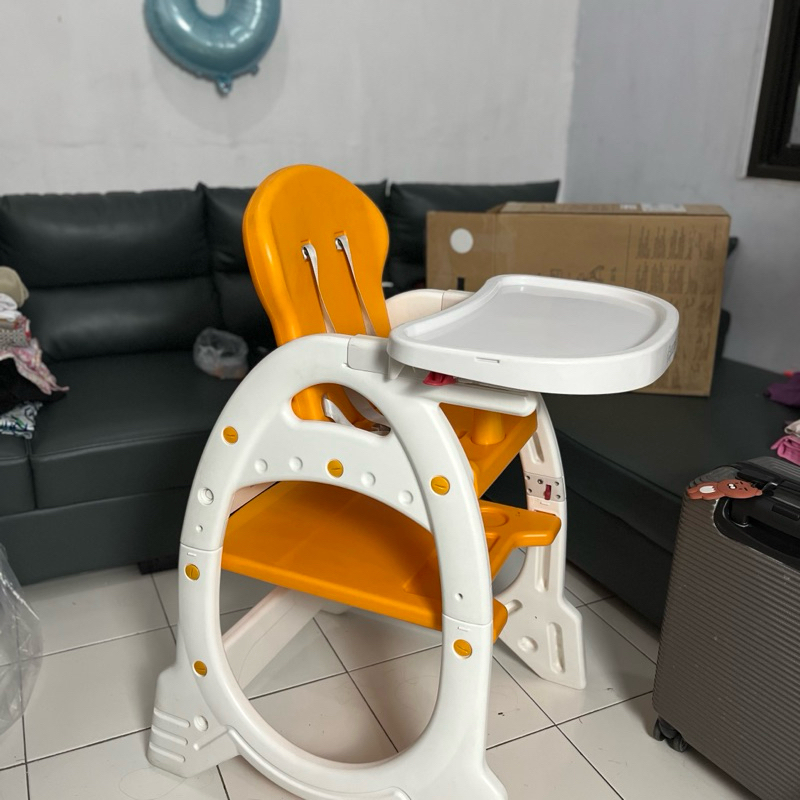 babyloo highchair toddler seat and table 3in1 kursi makan anak bayi