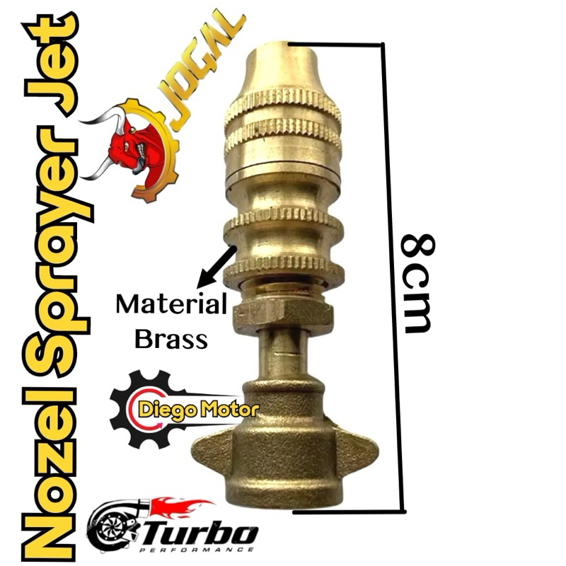 TU26 Nozel Jet Nosel Sprayer Model Thailand Untuk Mesin Semprot Hama 2Tak 4Tak Sprayer Elektrik