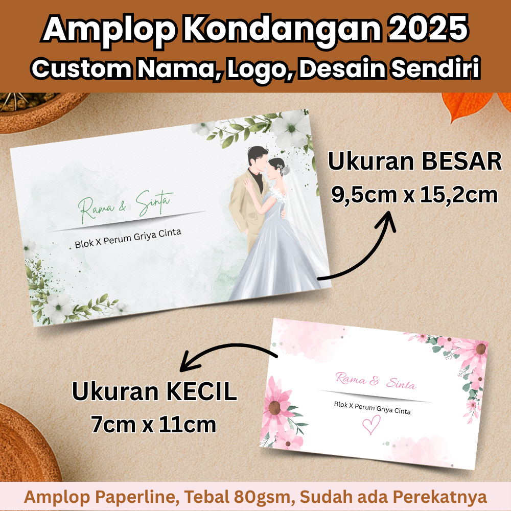 

AMPLOP KONDANGAN CUSTOM NAMA 50/100pcs Motif Aesthetic Sudah ada Perekat Ukuran BESAR dan KECIL