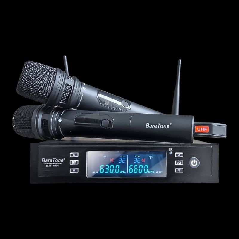 BareTone WM3801 microphone wireless BareTone Microphone | Microphone wireless | Dual Microphone Wire
