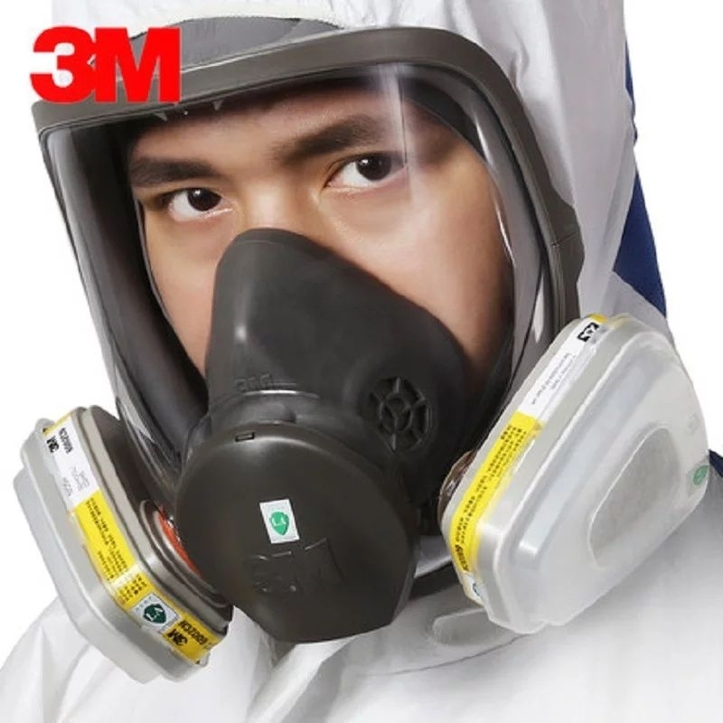 3M 6800 Masker Gas Respirator Fullface Mask + Catridge Filter