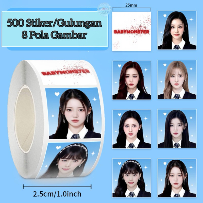 

(500 pcs) Stiker Pola Gulung Baby Monster
