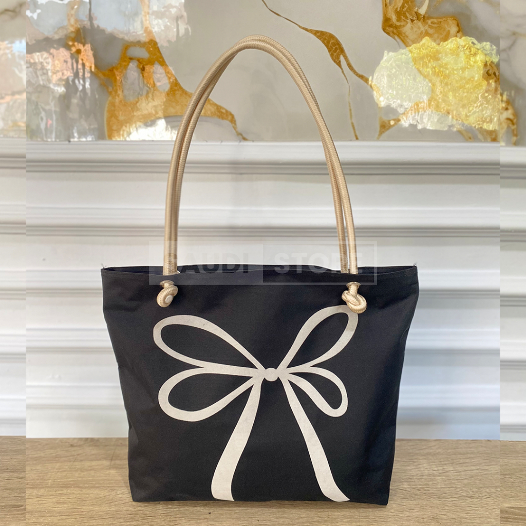 SAUDI STORE Tas Wanita Terbaru Tote Bag Tali Sumbu Tas Kuliah Tas Kerja Tas Ngaji Kekinian Tote Moti