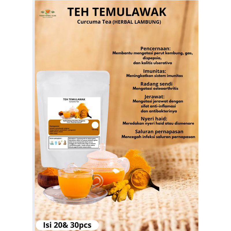 

TEH TEMULAWAK (TEH HERBAL LAMBUNG) isi 20&30pcs